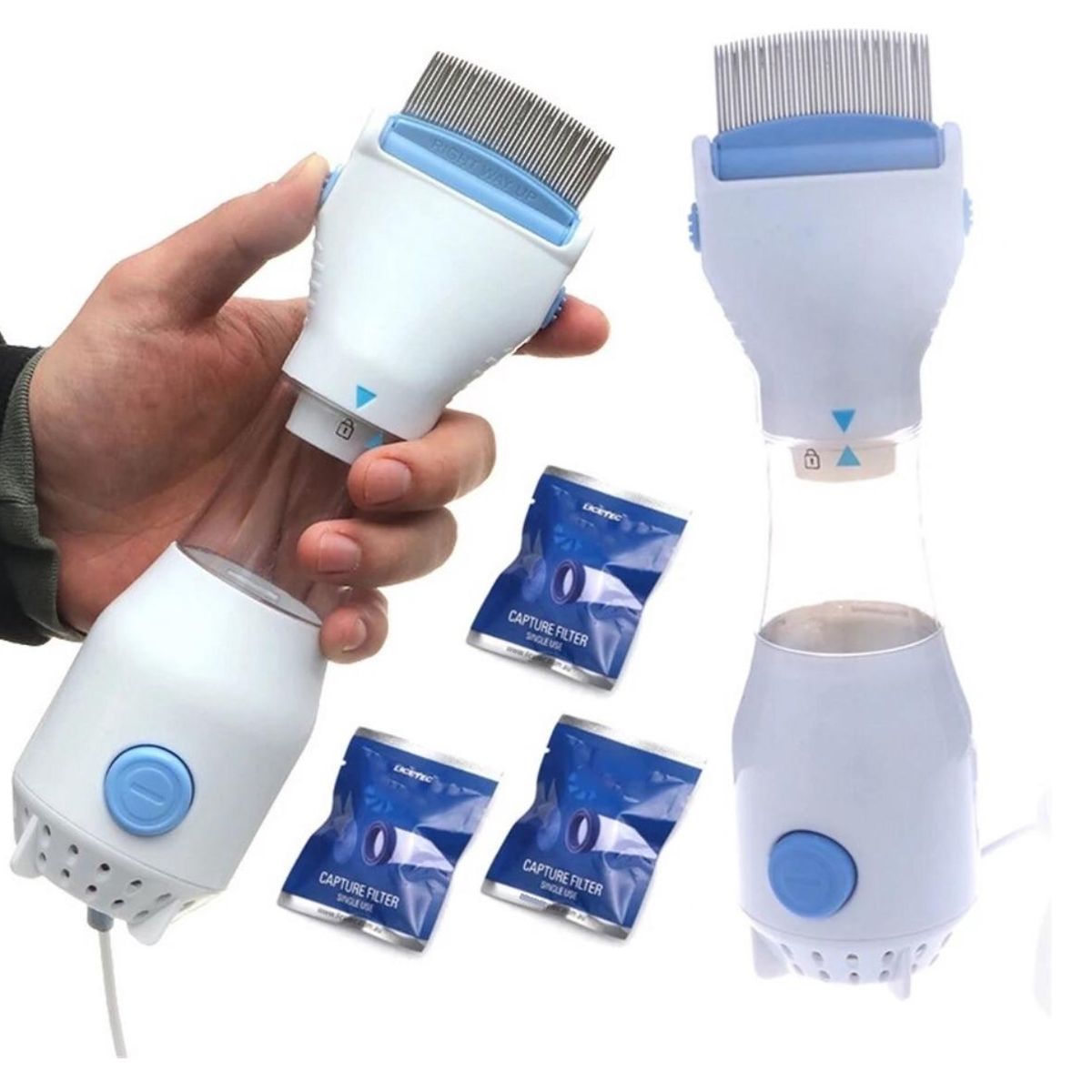 GENERICO - Aspiradora De Piojo Y Liendras Cepillo Saca Piojos