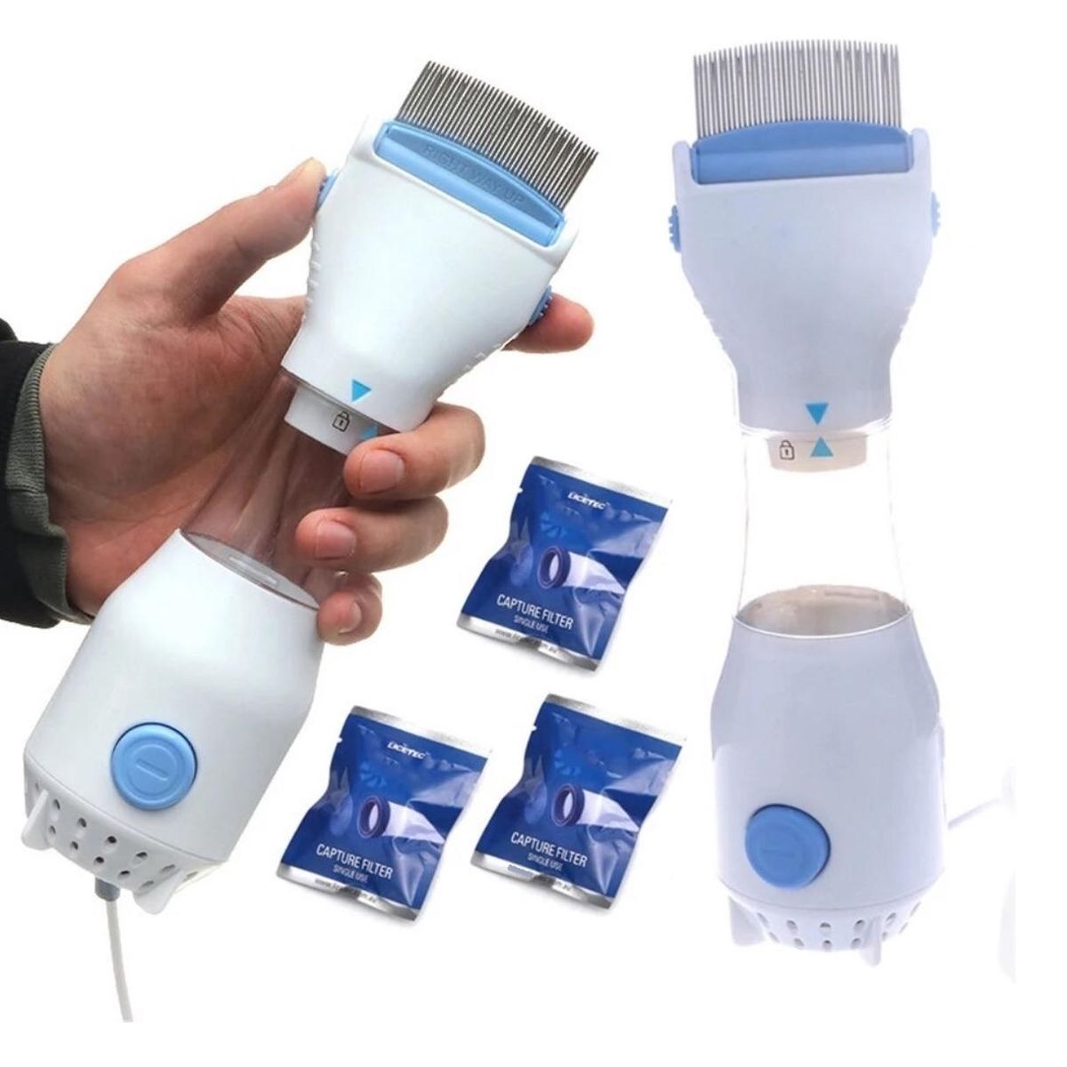 GENERICO - Aspiradora De Piojo Y Liendras Cepillo Saca Piojos