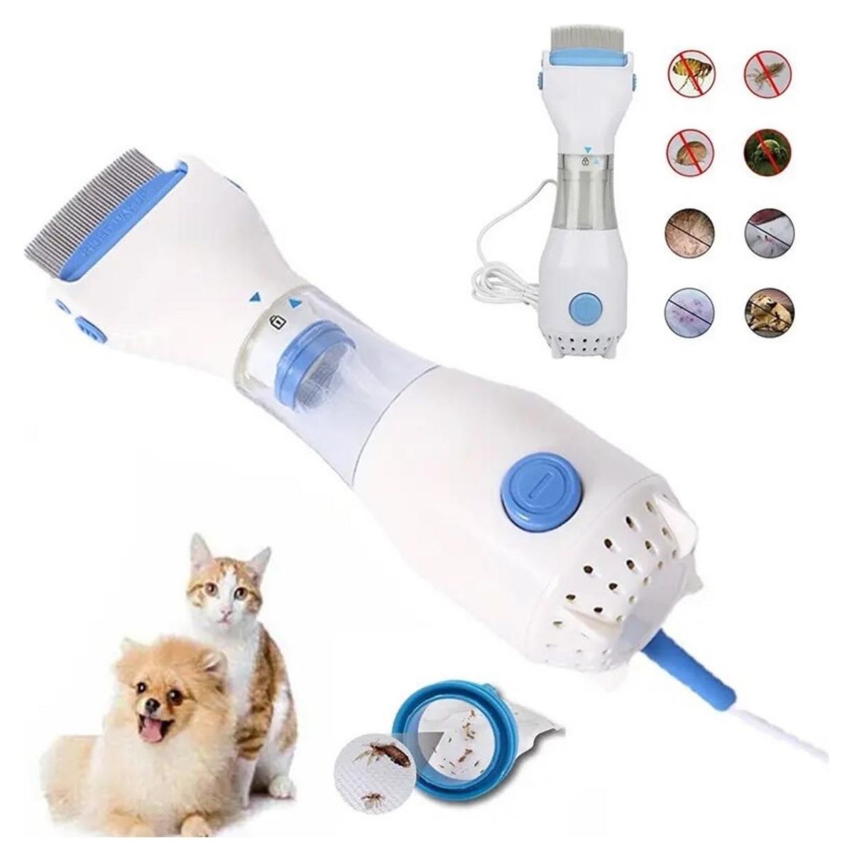 GENERICO - Aspiradora De Piojo Y Liendras Cepillo Saca Piojos