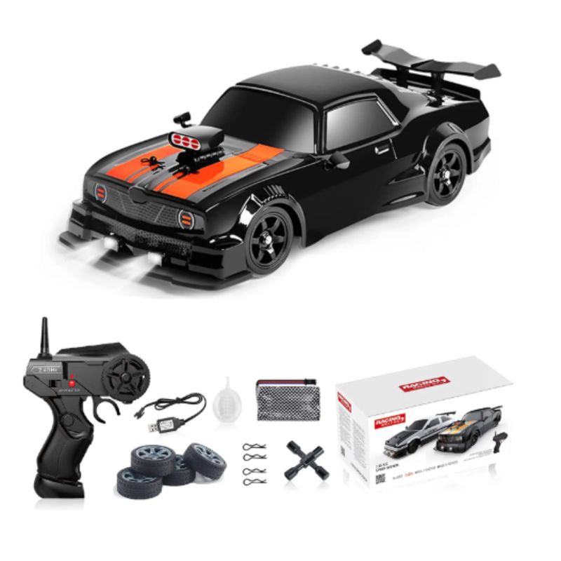 DRIFT - auto Drift con Humo Mustang GTR 1 :16 Control Remoto negro