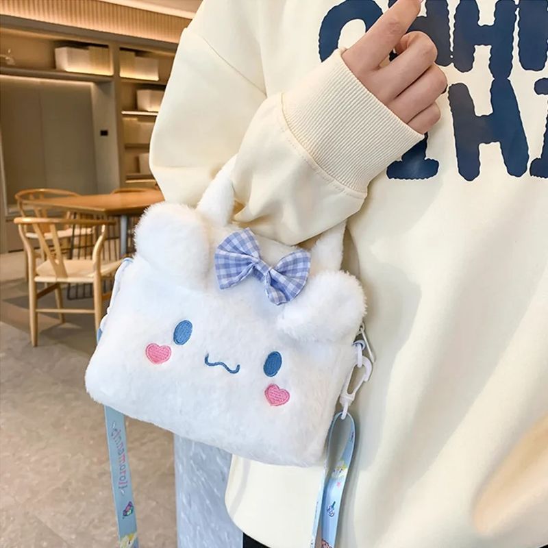 TAKARA TOMY - Cartera  Cinnamorol Blanca Similar Hello Kitty Niña Kawaii