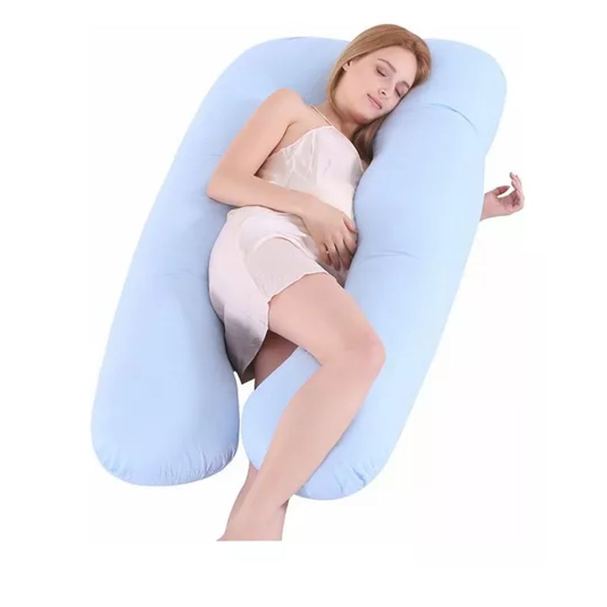 GENERICO - Cojín Almohada Maternal U + Funda Extra Suave- Multiusos