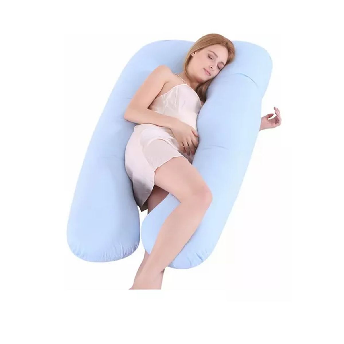 GENERICO - Cojín Almohada Maternal U + Funda Extra Suave- Multiusos