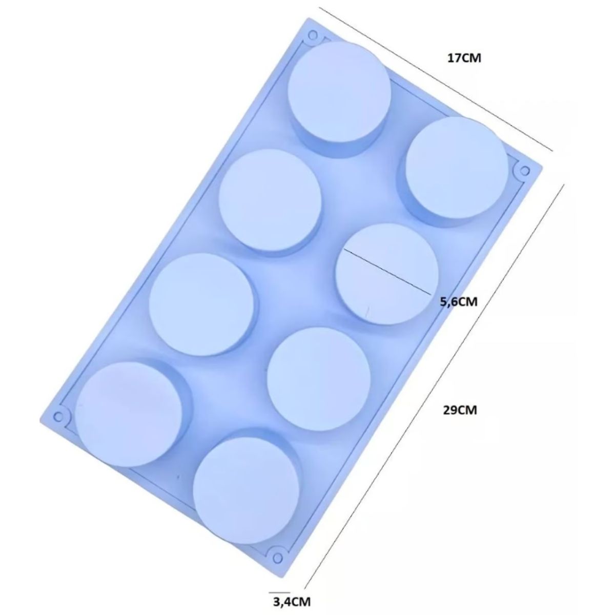 GENERICO - Moldes 8 Espacios De Silicona Redonda