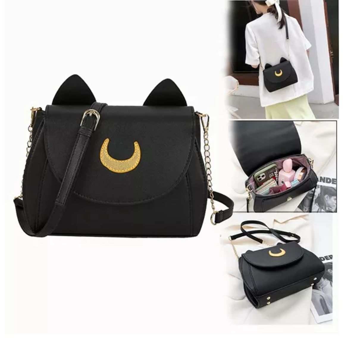 GENERICO - Cartera  Bolso  Mochila De Sailor Moon Gato