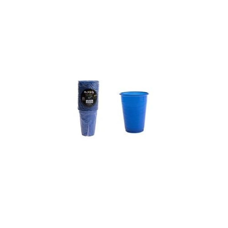 GENERICO - Vasos Plásticos Azul 200ML 25pcs