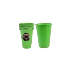 GENERICO - Vasos Plásticos Desechable Verde 500ML 10pcs