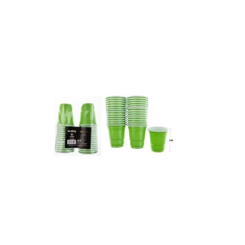 GENERICO - Vasos Plásticos Shot Desechable Verde 60ML 30pcs