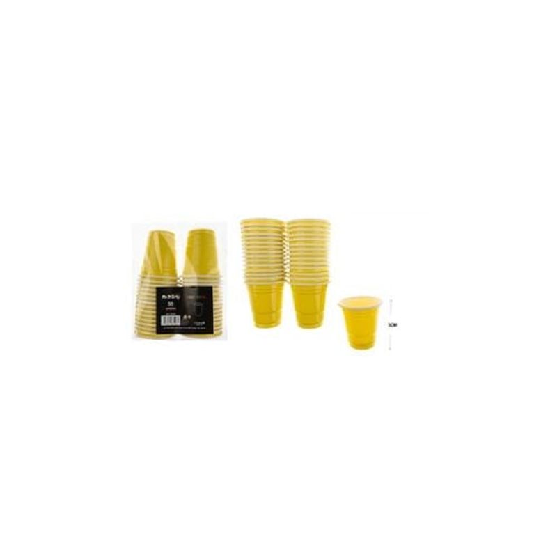 GENERICO - Vasos Plásticos Shot Desechable Amarillo 60ML 30pcs
