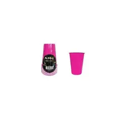 GENERICO - Vasos Plásticos Desechable Fucsia Bicolor 500ML 10pcs