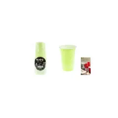 GENERICO - Vasos Plásticos Desechable Bicolor Verde 300ML 20pcs