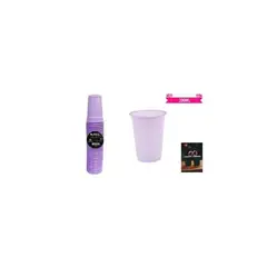 GENERICO - Vasos Plásticos Lila 200ML 50pcs