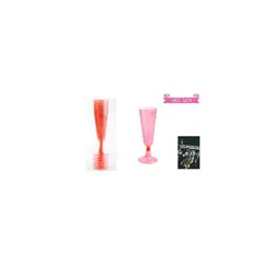 GENERICO - Copas De Champagne Desechable Rojo 6pcs
