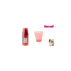 GENERICO - Vasos Acrilicos Shot Rojo Transparente 60ML 20pcs