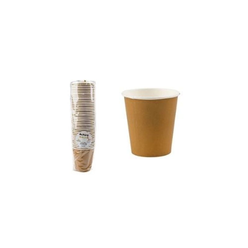 GENERICO - Vasos De Papel Marrón 200ml 40pcs