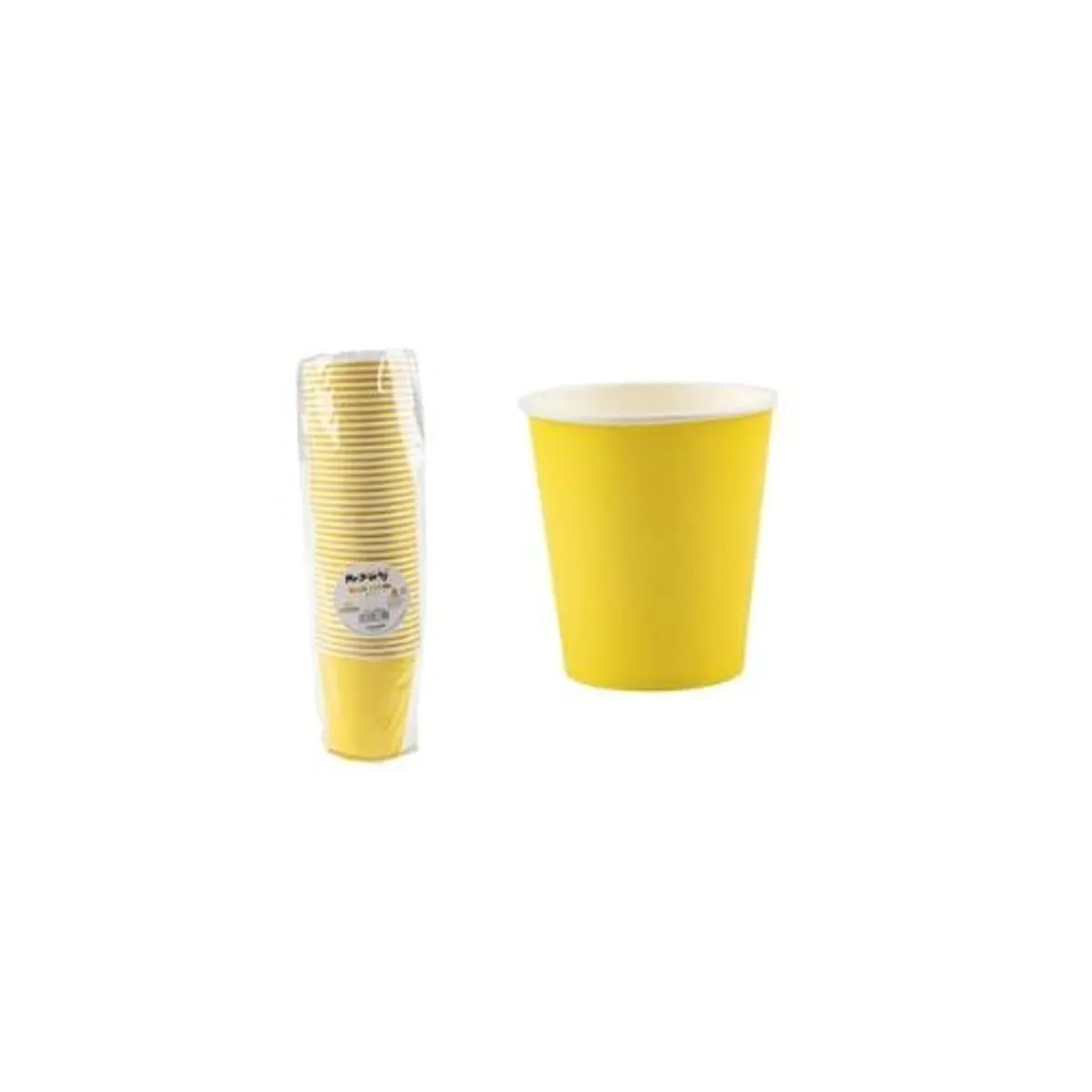 GENERICO - Vasos De Papel Amarillo 200ml 40pcs