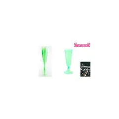 GENERICO - Copas De Champagne Desechable Verde 6pcs