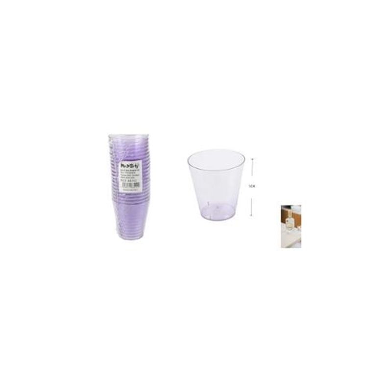 GENERICO - Vasos Acrilicos Shot Morado Transparente 60ML 20pcs