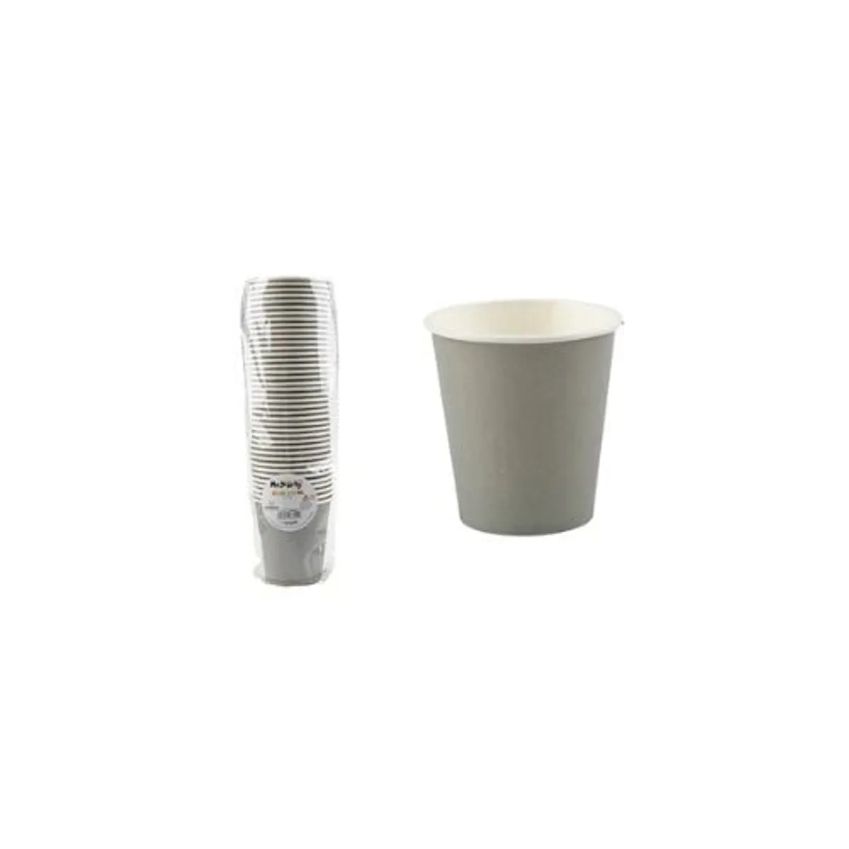 GENERICO - Vasos De Papel Gris 200ml 40pcs