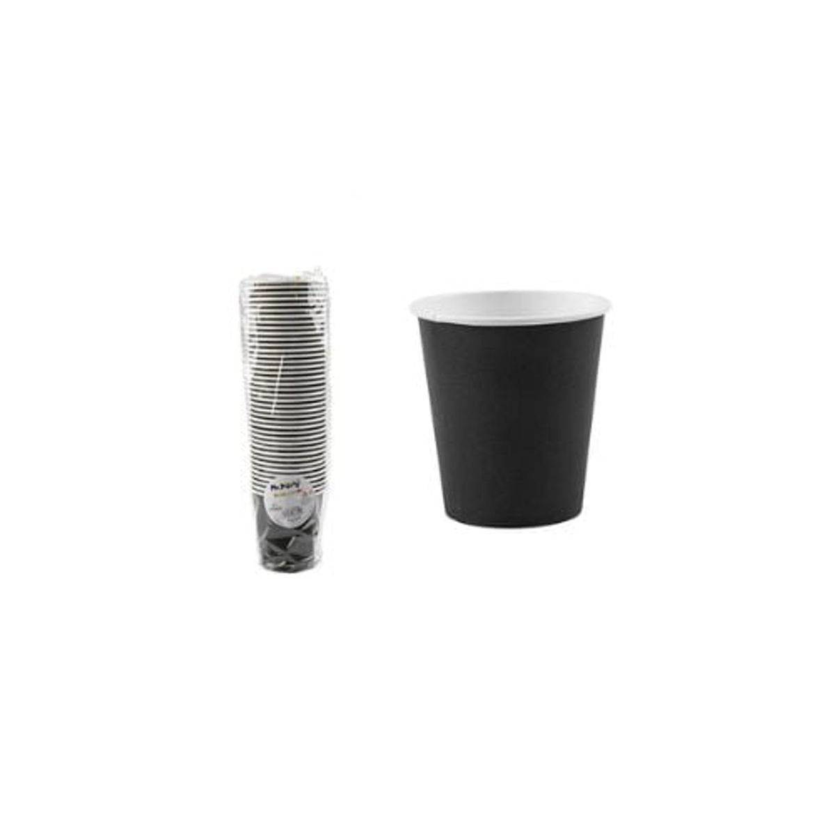 GENERICO - Vasos De Papel Negro 200ml 40pcs