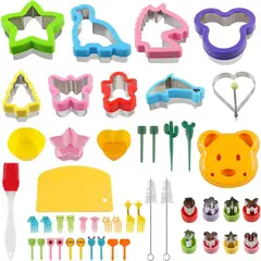 KUANGYE - 55 Cortador Galleta Pan Fruta Molde Muffin Tenedor Lonchera