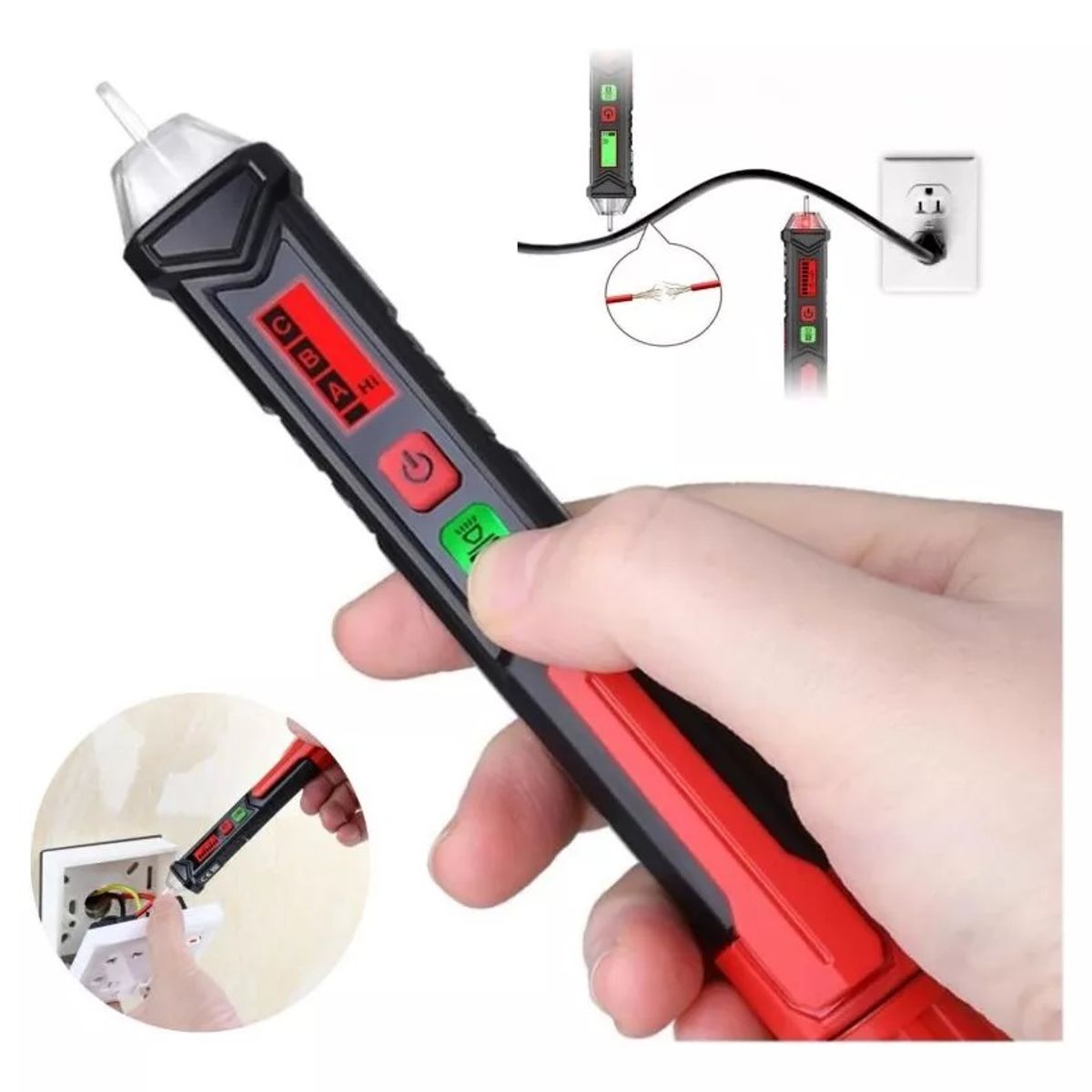 KUANGYE - Tester Sensor Detector Lapiz Voltaje 12v-1000 V Led Light