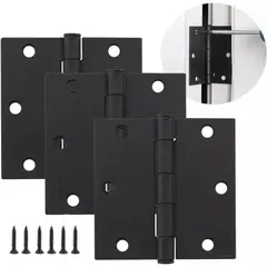 KUANGYE - Pack De 3 Bisagra Con Rodamiento Negro