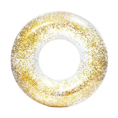 GENERICO - Flotador anillo transparente Glitter