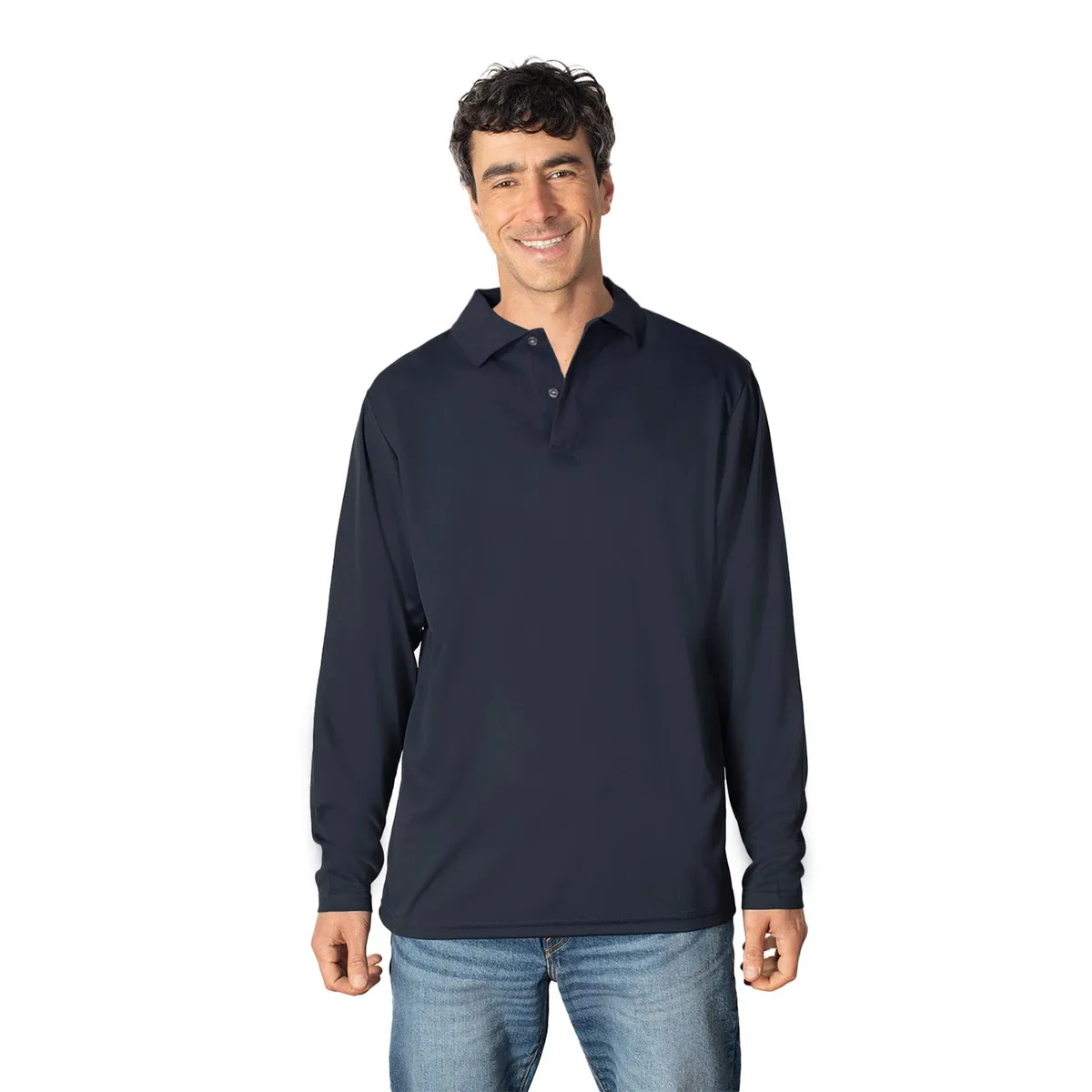 INDUSBORD - Polera Golf Hombre Manga Larga 100% Algodón Uv+pro Indusbord®