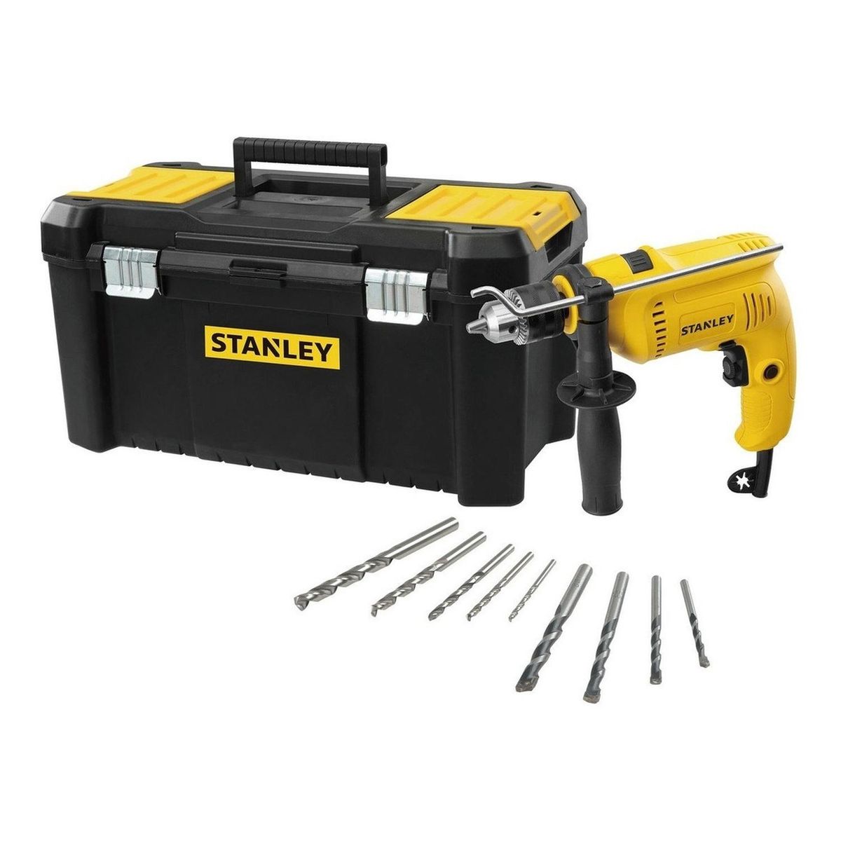 STANLEY - Taladro Percutor + Brocas + Maleta Stanley Sdh600tv-b2c