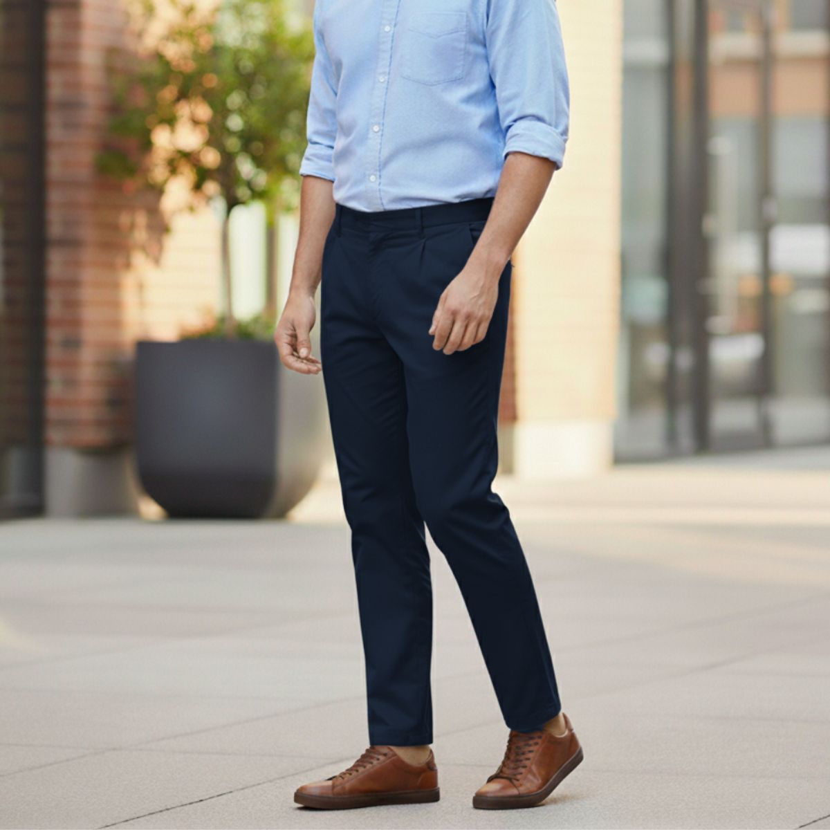 T-WORLD - Pantalón Trabajo Ejecutivo Hombre Gabardina Premium