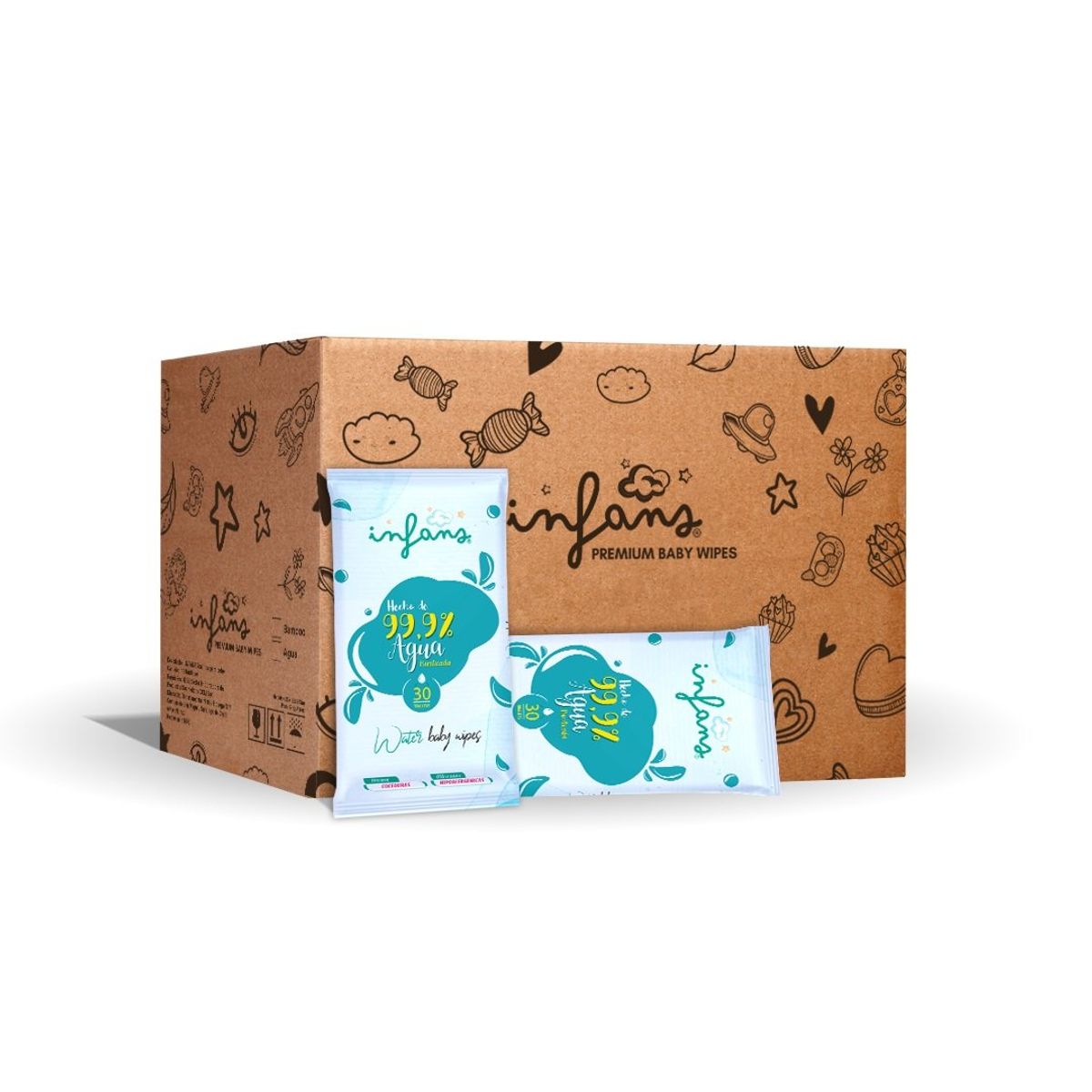 INFANS - INFANS WATER BABY WIPES X36