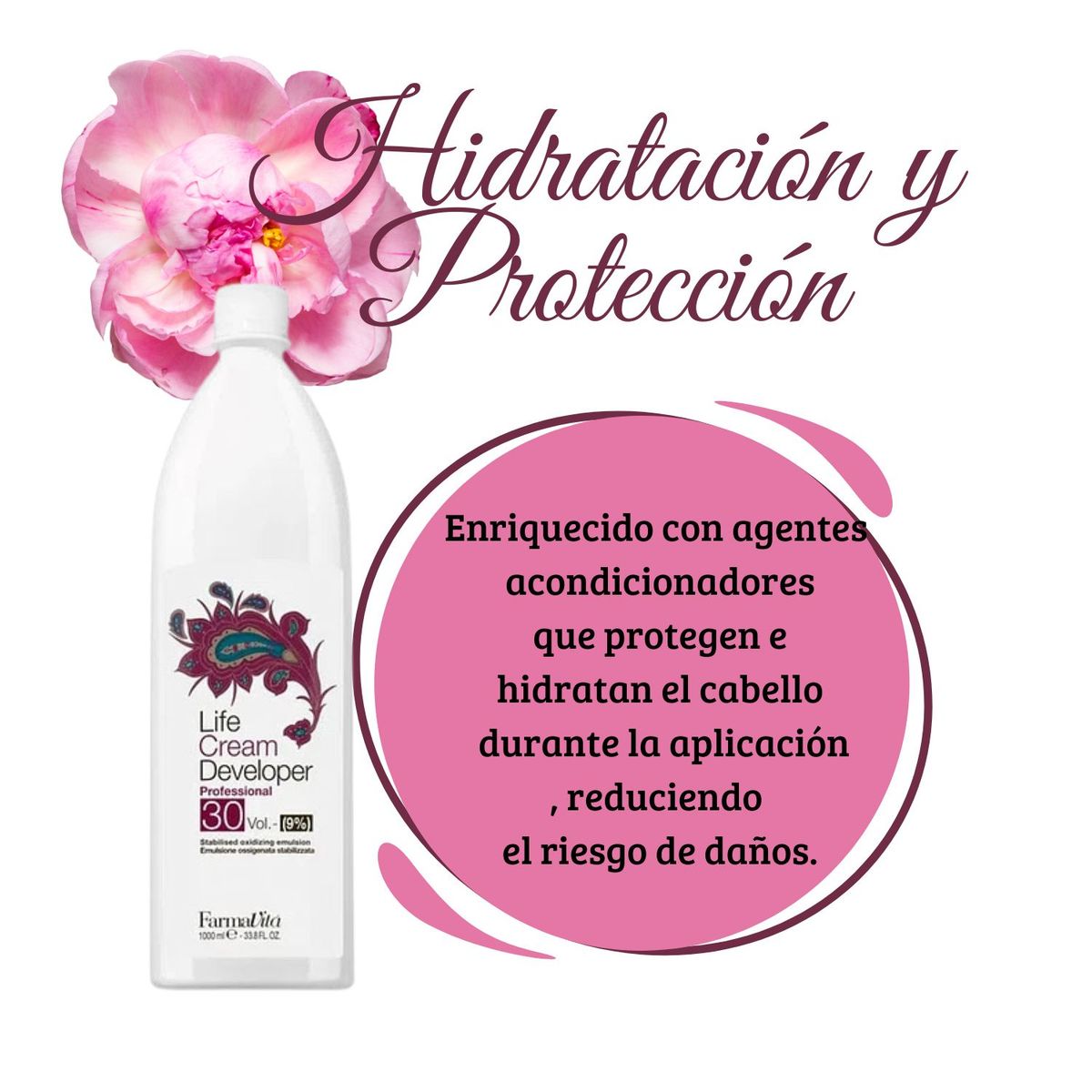 FARMAVITA - Oxidante Life Cream Developer 30vo lFarmavita 1000ml