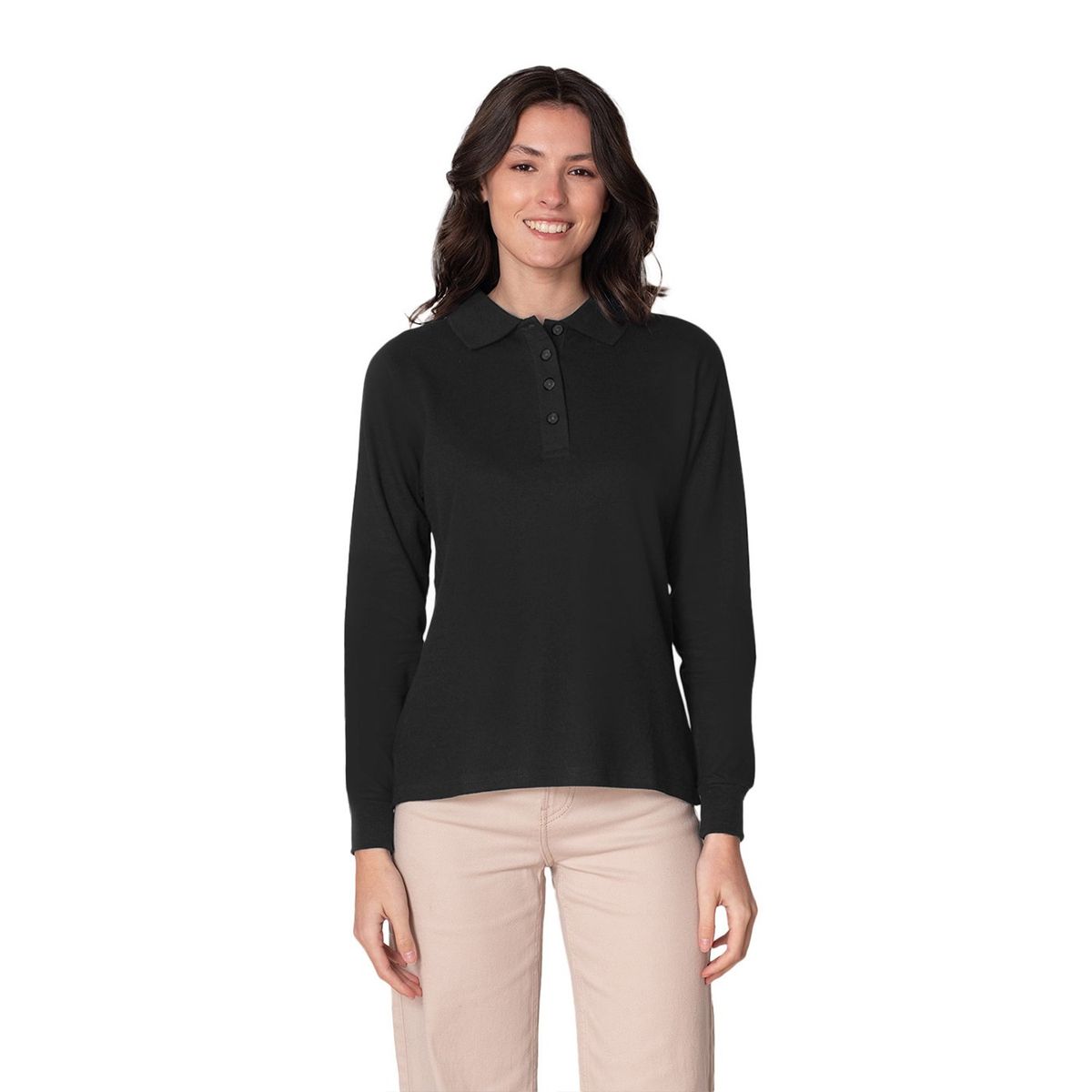 INDUSBORD - Polera Golf Mujer Manga Larga 100% Algodón Uv+pro Indusbord®