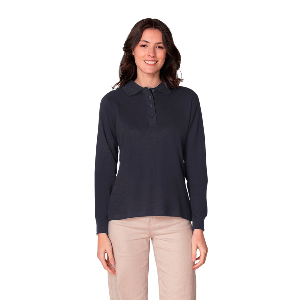 INDUSBORD - Polera Golf Mujer Manga Larga 100% Algodón Uv+pro Indusbord®