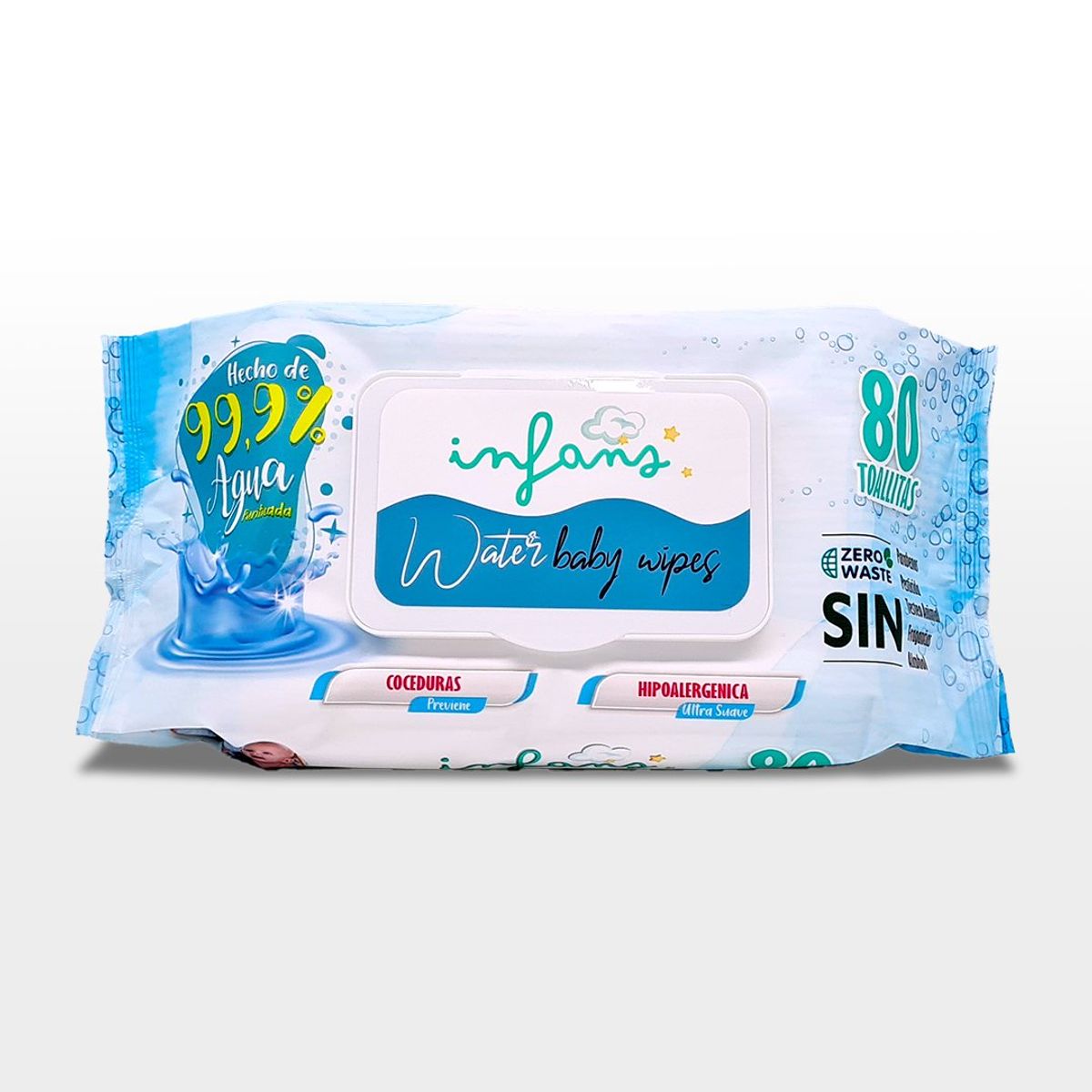 GENERICO - INFANS WATER BABY WIPES CAJA X12