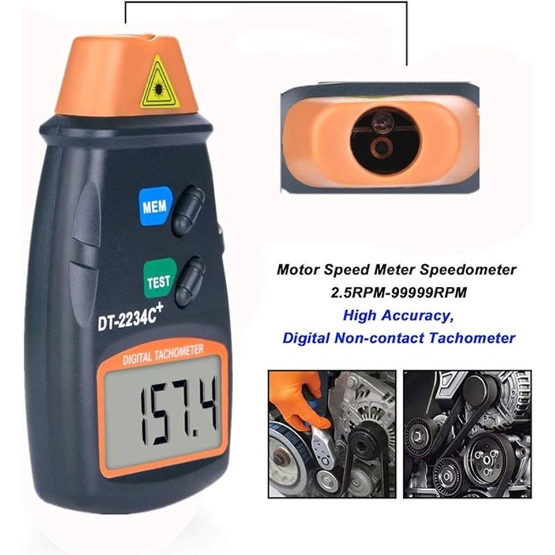 GENERICO - Tacómetro Digital Laser Sin Contacto