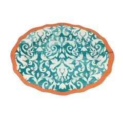 KLAPP - PLATO MELAMINA OVALADO 45 CM TRIUNPH TURQUESA