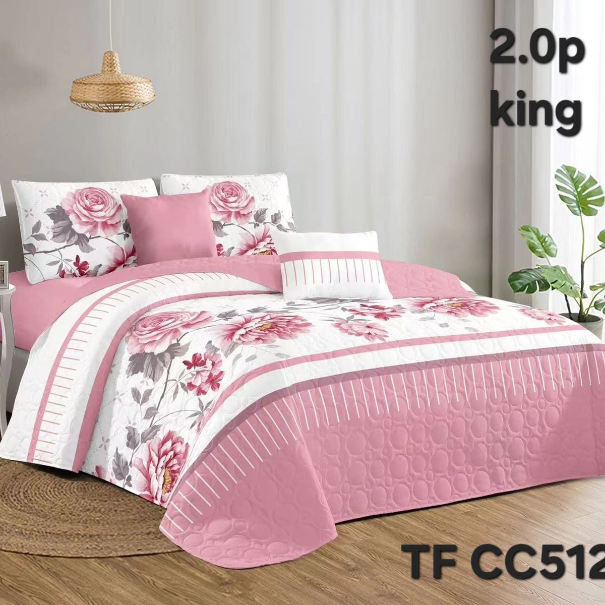 GENERICO - Cubrecama de verano quilt king