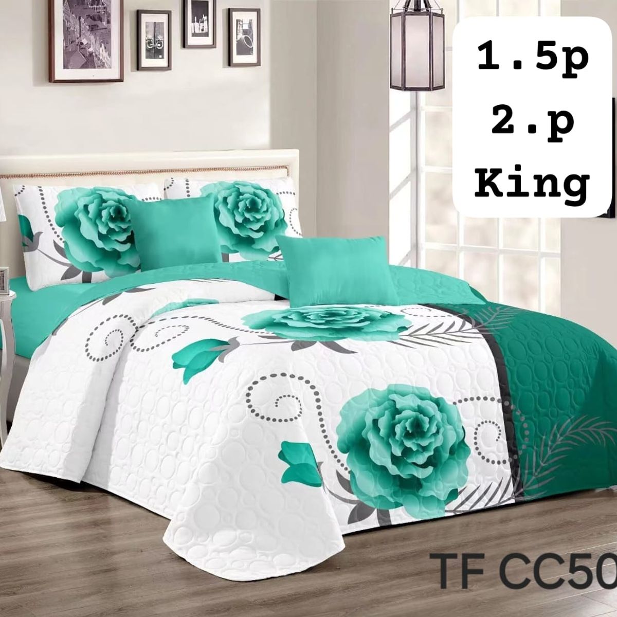 GENERICO - Cubrecama de verano quilt king