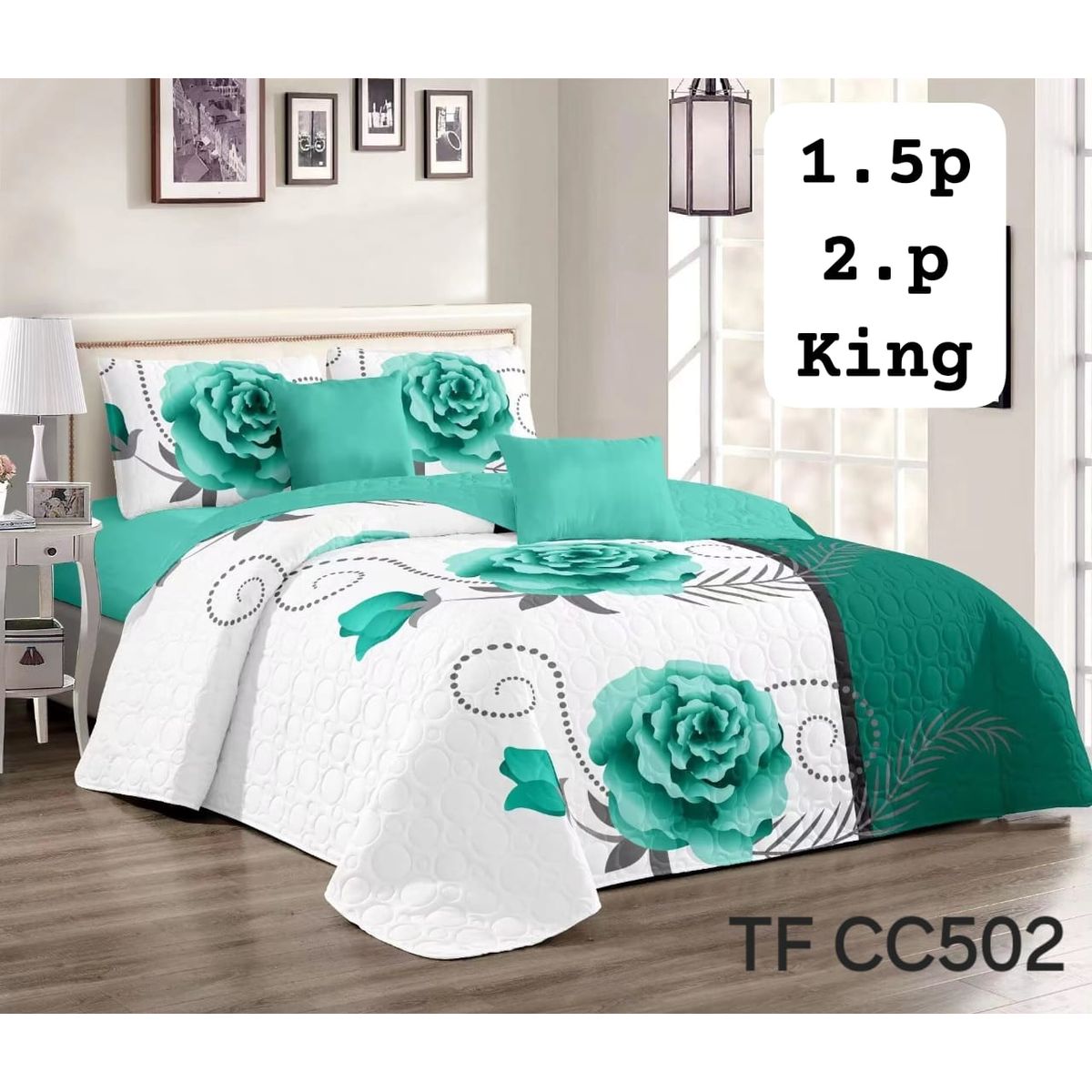GENERICO - Cubrecama de verano quilt king