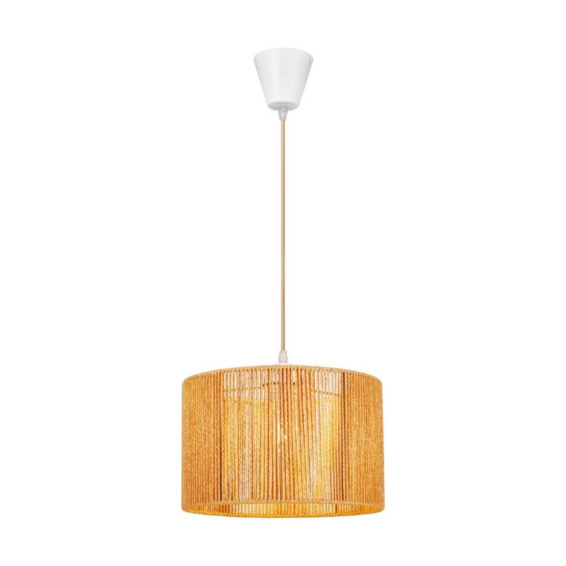 ELECTRICA STORE - Lámpara Colgante Rústica Tejido Fibra 30CM