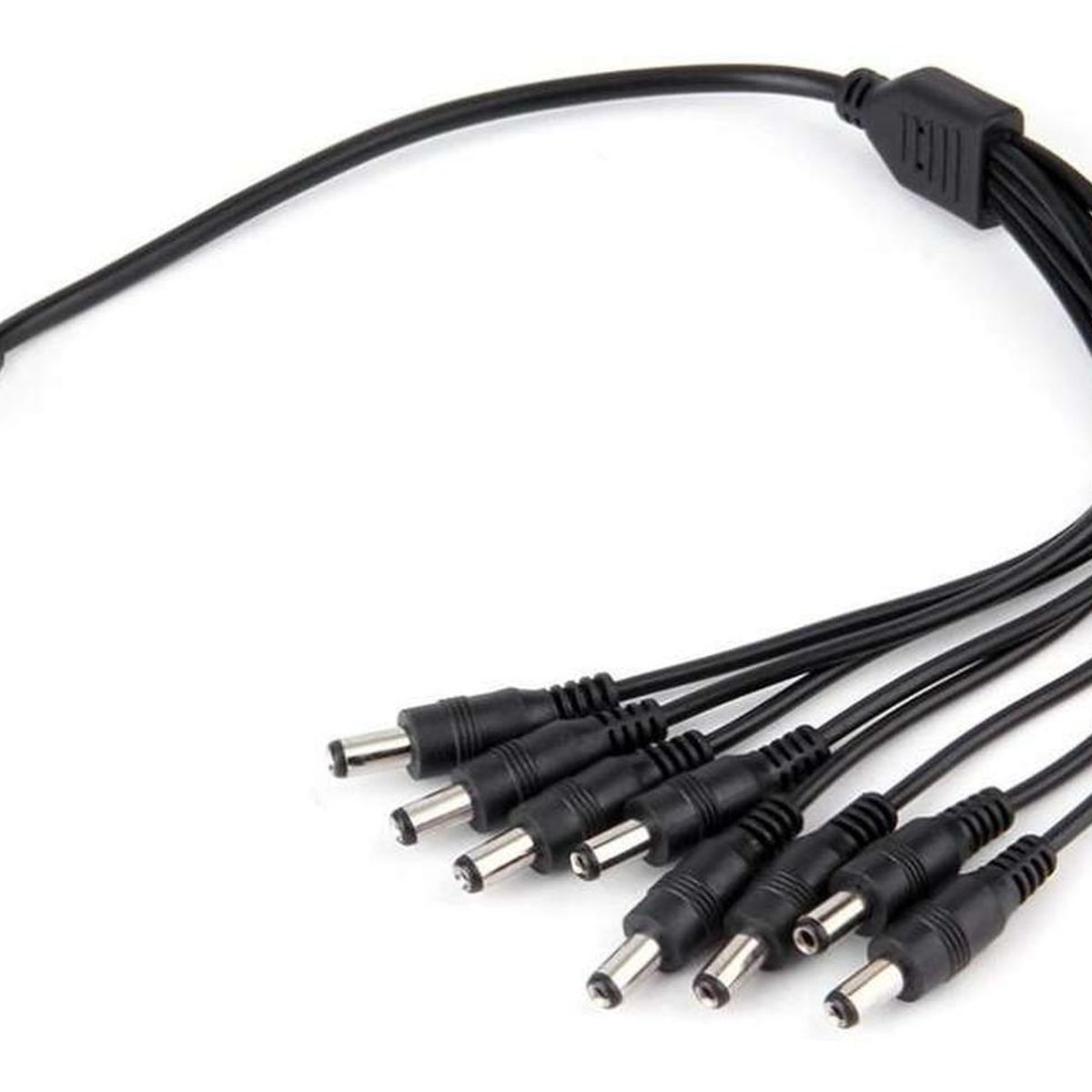 GEN - Cable Poder Splitter Camara Seguridad 8 Salidas Jack 5.5*2.5 - Negro
