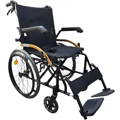 ONEDER - Silla De Ruedas Apoyabrazos Abatibles Doble Freno Plegable Aluminio KJT101B