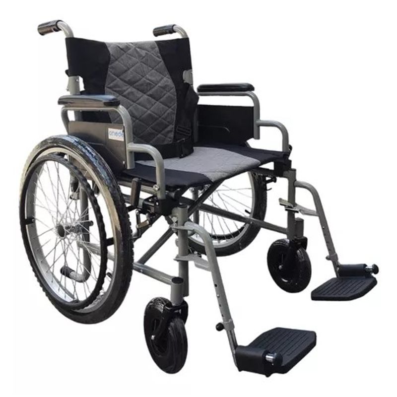 GENERICO - Silla De Ruedas Bariatrica Plegable Rueda Neumatica Trasera Oneder KJT605E