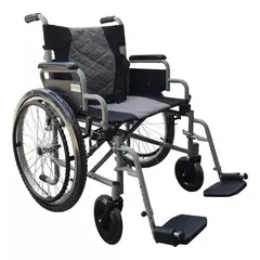 GENERICO - Silla De Ruedas Bariatrica Plegable Rueda Neumatica Trasera Oneder KJT605E