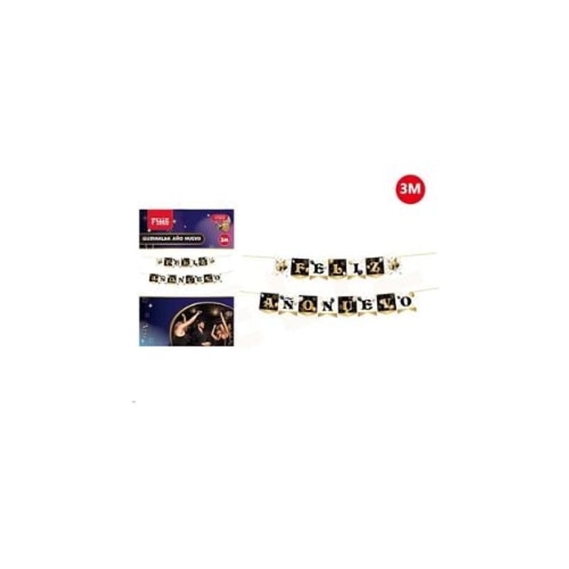 GENERICO - Guirnalda De Feliz Año Nuevo Gold 3 M