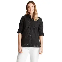 LORENZO DI PONTTI - Blusa Negro Cuello Camisero
