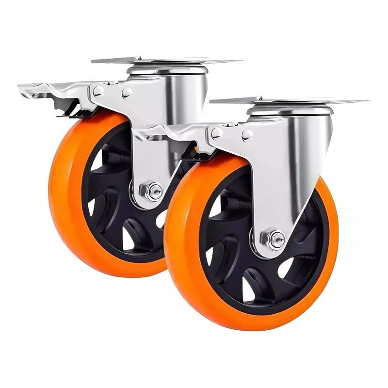 GENERICO - Packx2 Ruedas Giratorias Ruedas Industriales Con Frenos