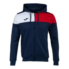 JOMA - Polerón Hoodie Hombre Crew V Zip Up Azul
